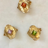 Jessa Ring - Multiple Cats Eye colored stones