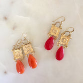 Dana Earrings - Tangerine or Cherry