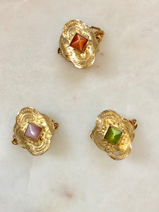 Jessa Ring - Multiple Cats Eye colored stones